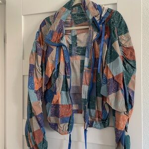 Colorful Patchwork Free People Jacket